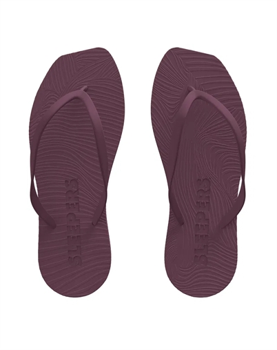 Tapered Flip Flops - Burgundy - Sleepers 